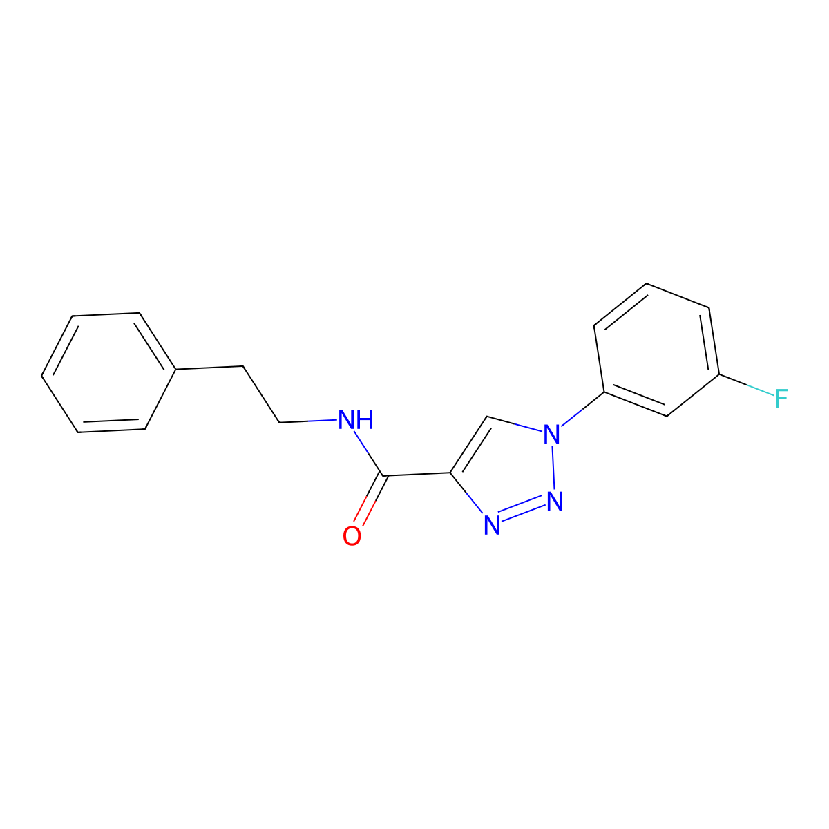 1-(3-fluorophenyl)-N-(2-phenylethyl)-1H-1,2,3-triazole-4-carboxamide molecular structure, CAS 1226445-54-0