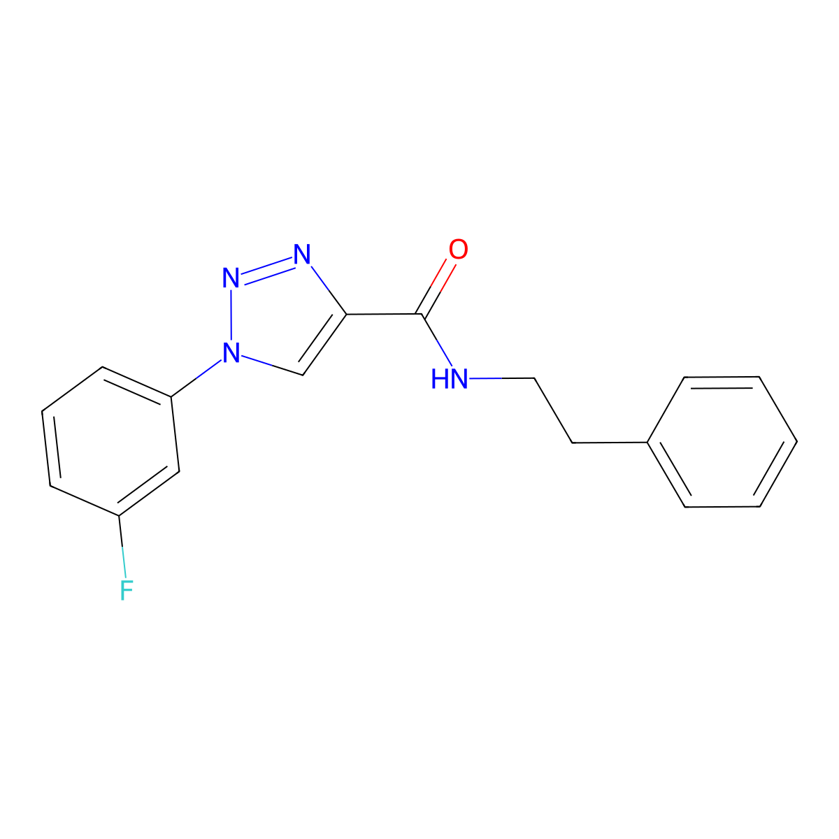 1-(3-fluorophenyl)-N-(2-phenylethyl)-1H-1,2,3-triazole-4-carboxamide molecular structure, CAS 1226445-54-0