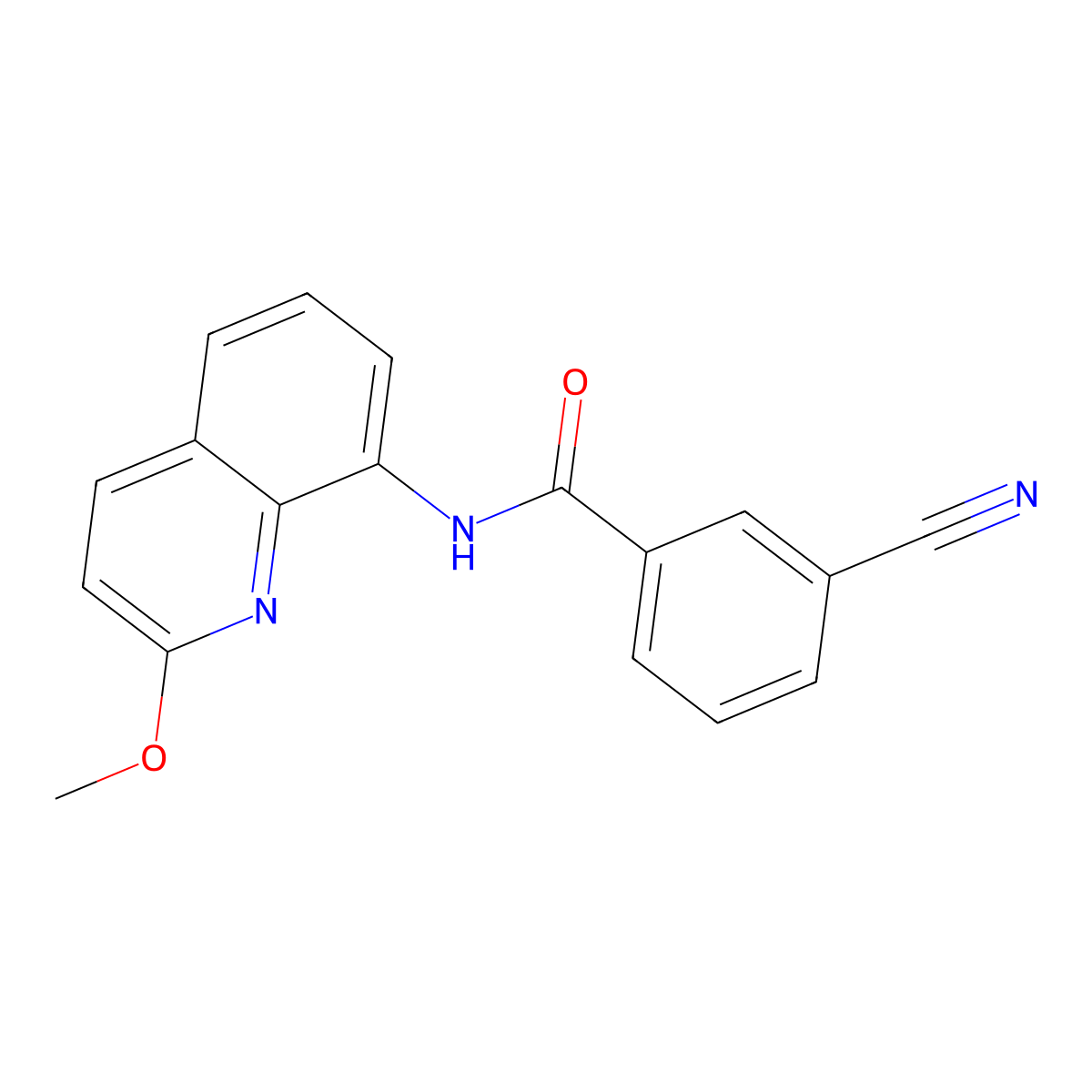 3-cyano-N-(2-methoxyquinolin-8-yl)benzamide molecular structure, CAS 1226445-57-3