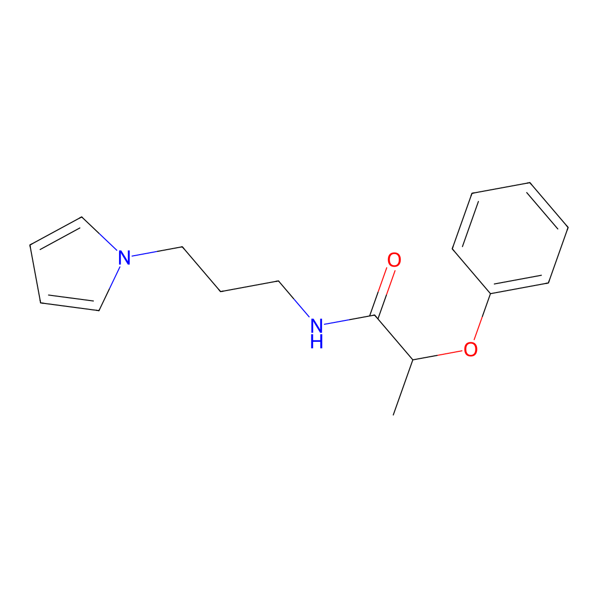 N-(3-(1H-pyrrol-1-yl)propyl)-2-phenoxypropanamide molecular structure, CAS 1226445-61-9