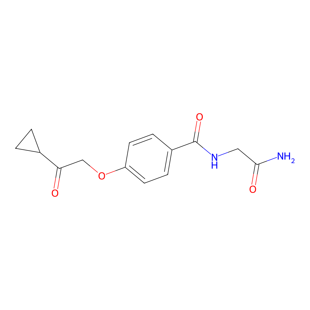 N-(2-amino-2-oxoethyl)-4-(2-cyclopropyl-2-oxoethoxy)benzamide molecular structure, CAS 1226445-62-0