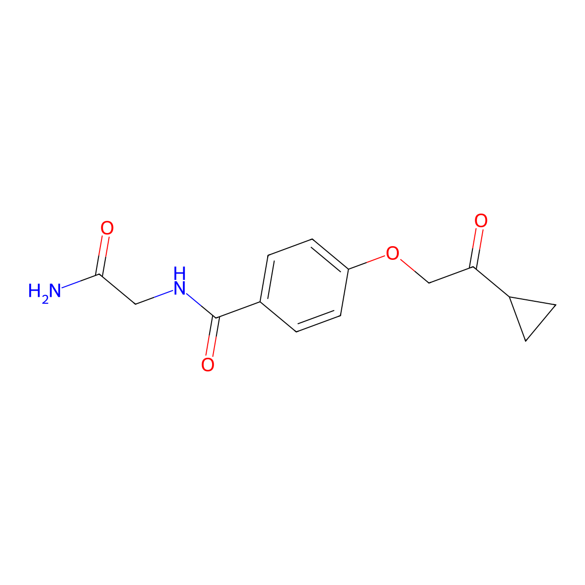 N-(2-amino-2-oxoethyl)-4-(2-cyclopropyl-2-oxoethoxy)benzamide molecular structure, CAS 1226445-62-0