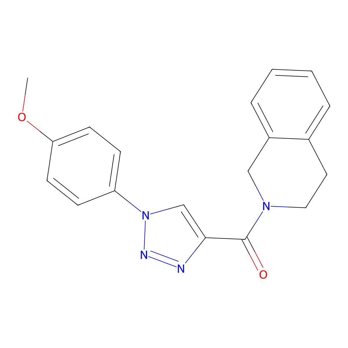 2-[1-(4-methoxyphenyl)-1H-1,2,3-triazole-4-carbonyl]-1,2,3,4-tetrahydroisoquinoline molecular structure, CAS 1226445-93-7