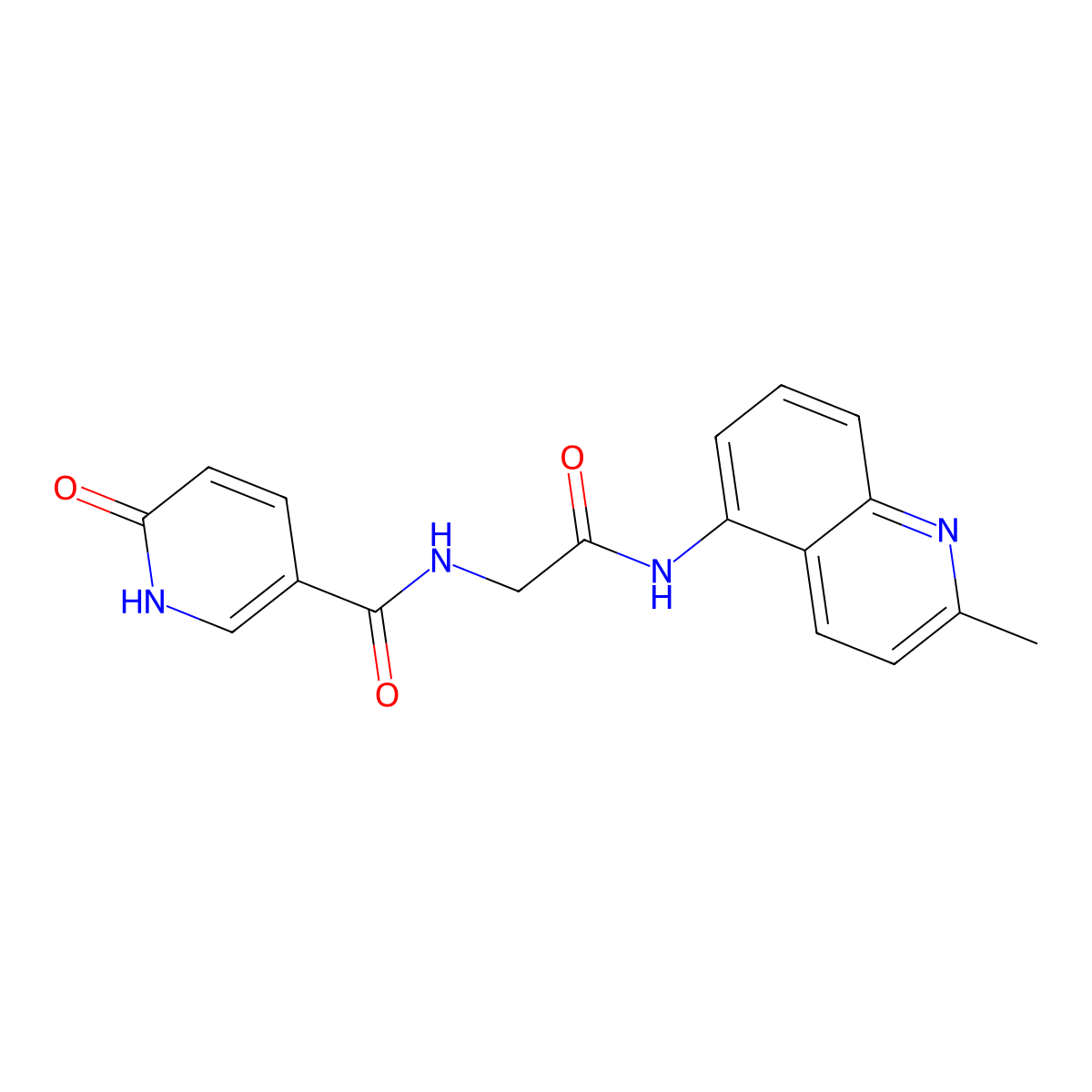 N-(2-((2-methylquinolin-5-yl)amino)-2-oxoethyl)-6-oxo-1,6-dihydropyridine-3-carboxamide molecular structure, CAS 1226445-94-8