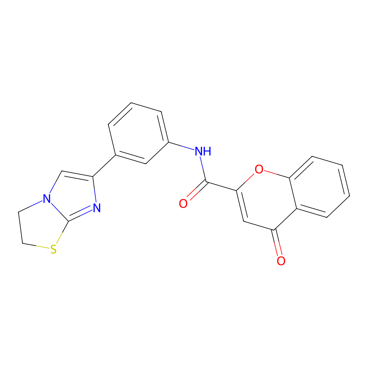 N-(3-(2,3-dihydroimidazo[2,1-b]thiazol-6-yl)phenyl)-4-oxo-4H-chromene-2-carboxamide molecular structure, CAS 1226446-17-8