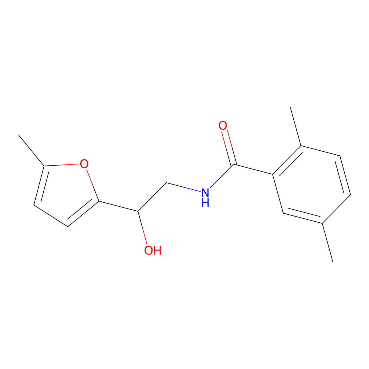 N-[2-hydroxy-2-(5-methylfuran-2-yl)ethyl]-2,5-dimethylbenzamide molecular structure, CAS 1226446-34-9