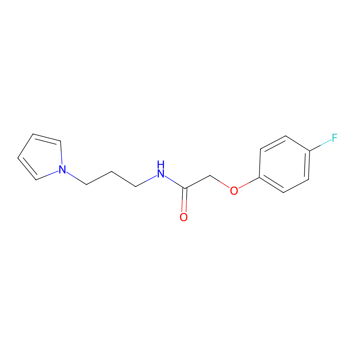 N-(3-(1H-pyrrol-1-yl)propyl)-2-(4-fluorophenoxy)acetamide molecular structure, CAS 1226447-24-0