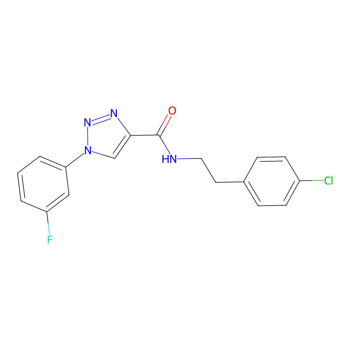 N-[2-(4-chlorophenyl)ethyl]-1-(3-fluorophenyl)-1H-1,2,3-triazole-4-carboxamide molecular structure, CAS 1226447-29-5