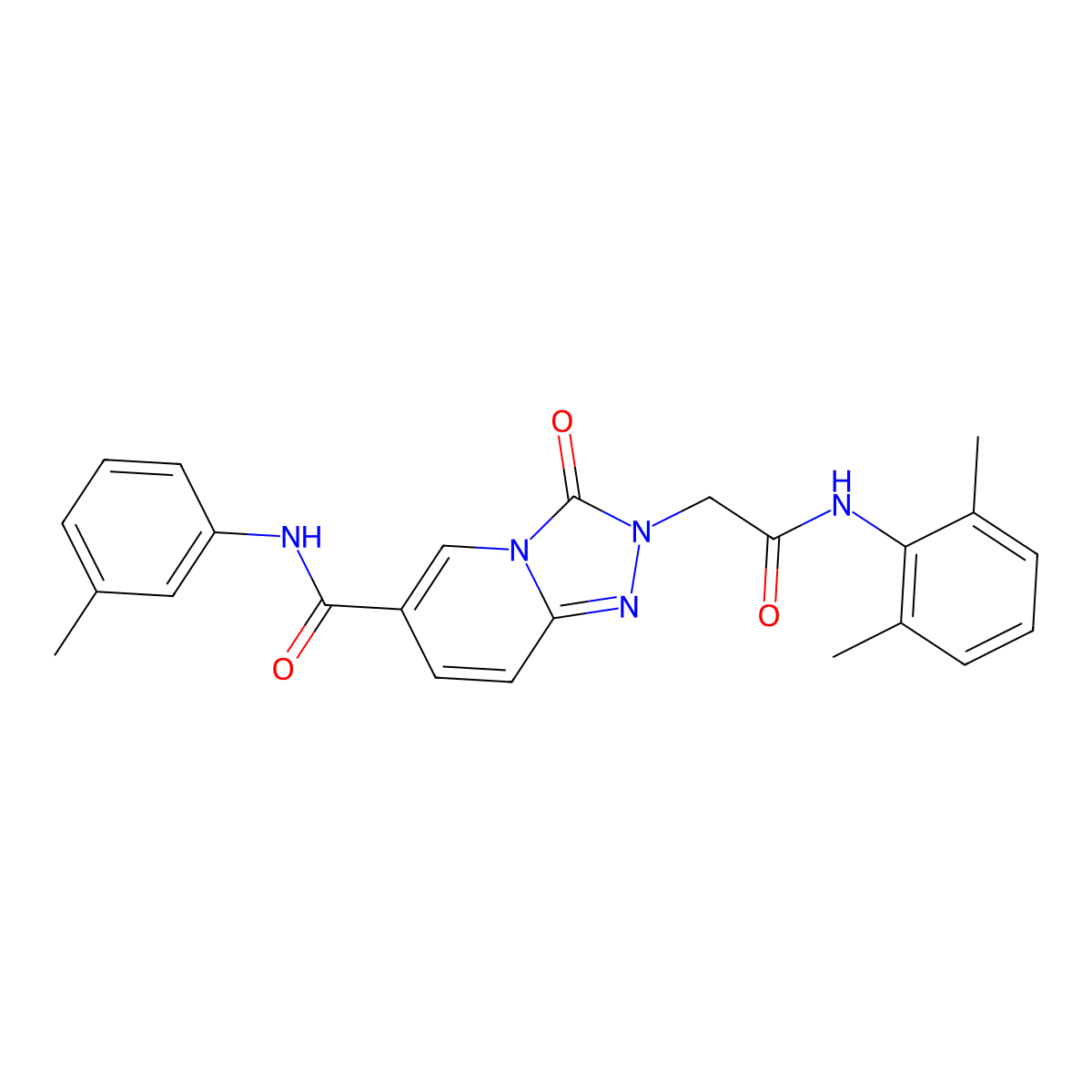 2-(2-((2,6-dimethylphenyl)amino)-2-oxoethyl)-3-oxo-N-(m-tolyl)-2,3-dihydro-[1,2,4]triazolo[4,3-a]pyridine-6-carboxamide molecular structure, CAS 1226447-52-4