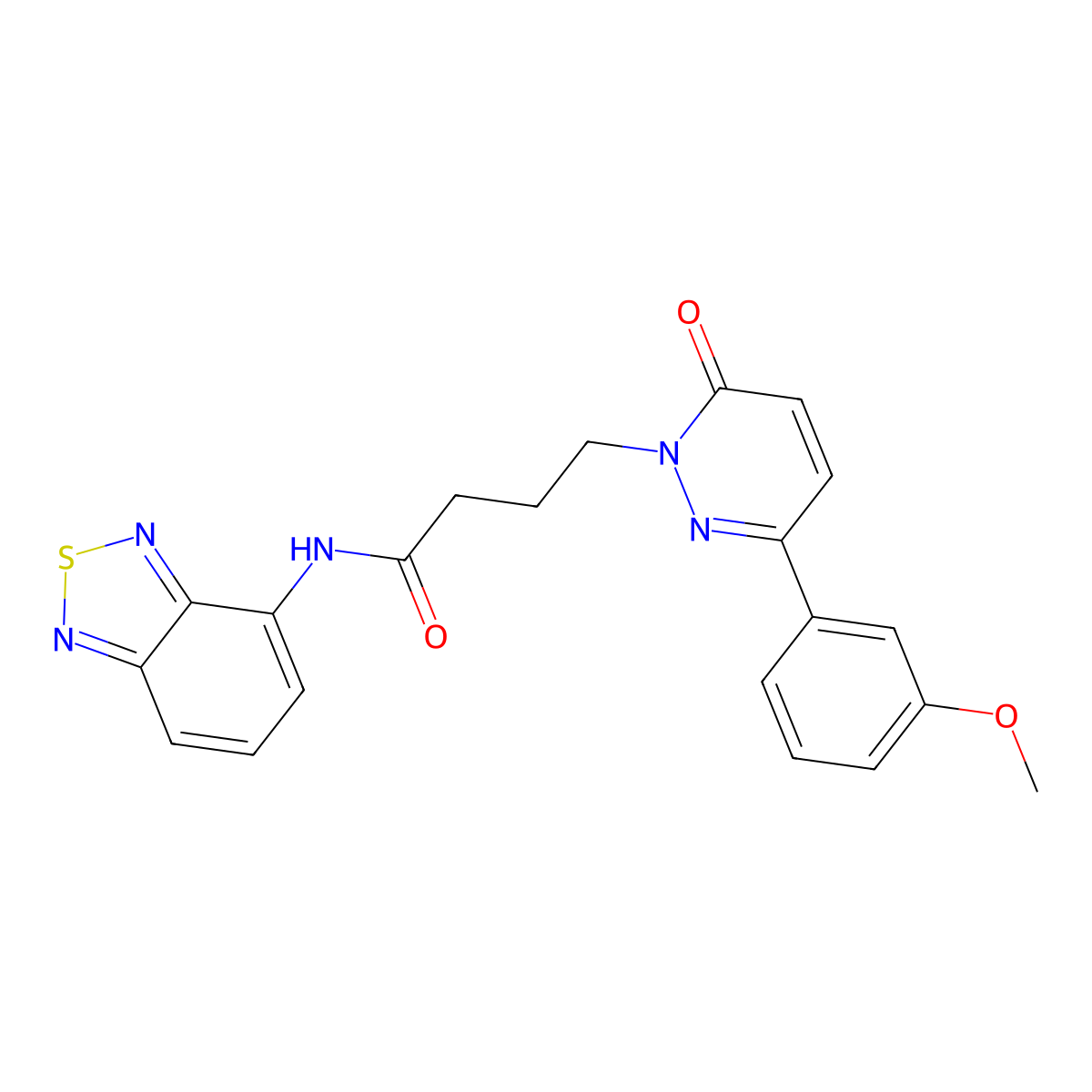 N-(benzo[c][1,2,5]thiadiazol-4-yl)-4-(3-(3-methoxyphenyl)-6-oxopyridazin-1(6H)-yl)butanamide molecular structure, CAS 1226447-55-7
