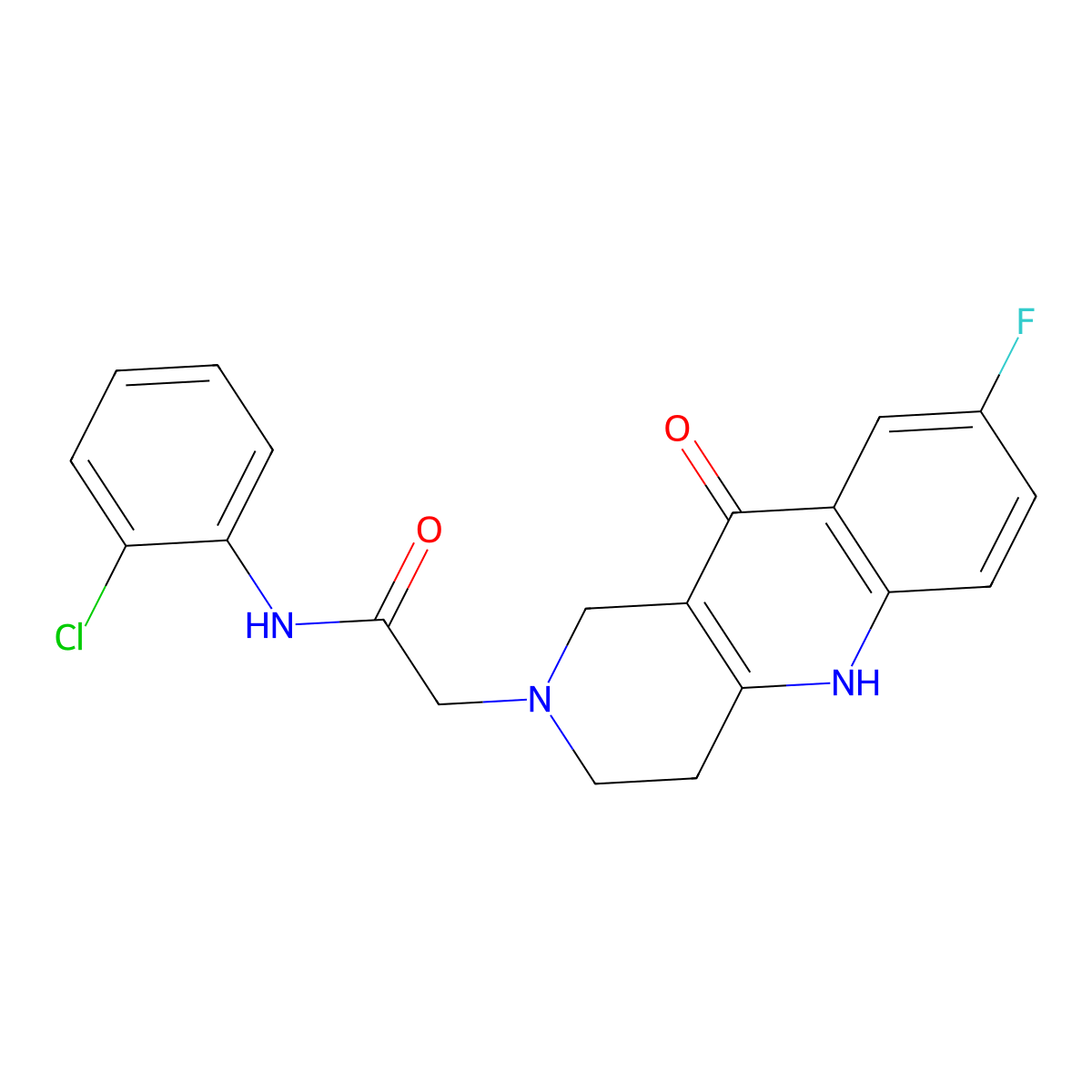 N-(2-chlorophenyl)-2-(8-fluoro-10-oxo-3,4-dihydrobenzo[b][1,6]naphthyridin-2(1H,5H,10H)-yl)acetamide molecular structure, CAS 1226447-56-8