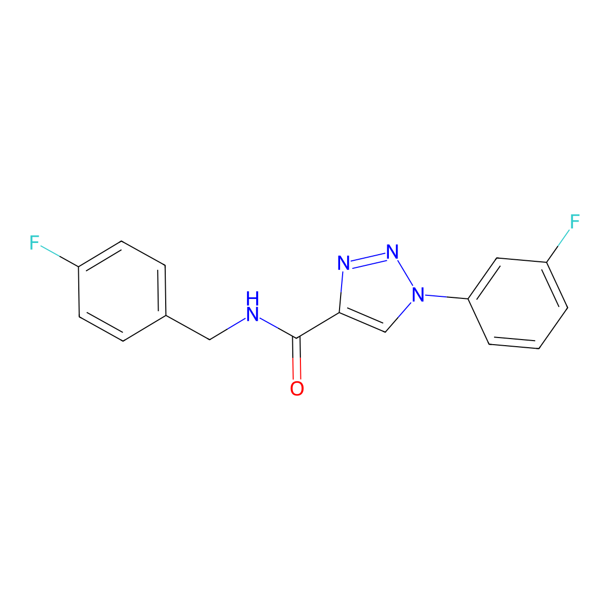 N-(4-fluorobenzyl)-1-(3-fluorophenyl)-1H-1,2,3-triazole-4-carboxamide molecular structure, CAS 1226447-76-2