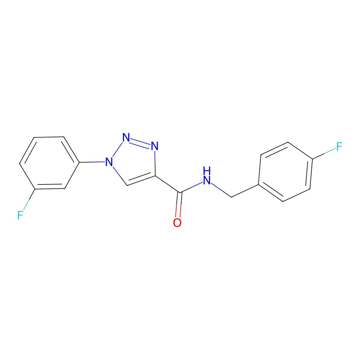 N-(4-fluorobenzyl)-1-(3-fluorophenyl)-1H-1,2,3-triazole-4-carboxamide molecular structure, CAS 1226447-76-2