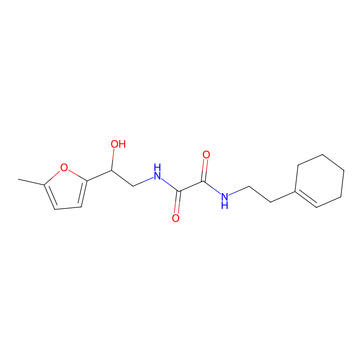 N1-(2-(cyclohex-1-en-1-yl)ethyl)-N2-(2-hydroxy-2-(5-methylfuran-2-yl)ethyl)oxalamide molecular structure, CAS 1226447-89-7