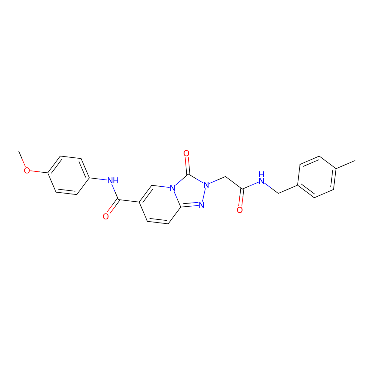 N-(4-methoxyphenyl)-2-(2-((4-methylbenzyl)amino)-2-oxoethyl)-3-oxo-2,3-dihydro-[1,2,4]triazolo[4,3-a]pyridine-6-carboxamide molecular structure, CAS 1226447-96-6
