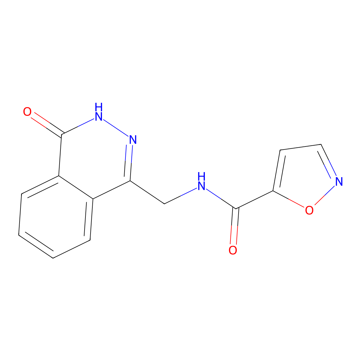 N-((4-oxo-3,4-dihydrophthalazin-1-yl)methyl)isoxazole-5-carboxamide molecular structure, CAS 1226448-98-1