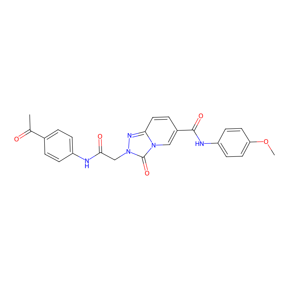 2-{[(4-acetylphenyl)carbamoyl]methyl}-N-(4-methoxyphenyl)-3-oxo-2H,3H-[1,2,4]triazolo[4,3-a]pyridine-6-carboxamide molecular structure, CAS 1226449-05-3