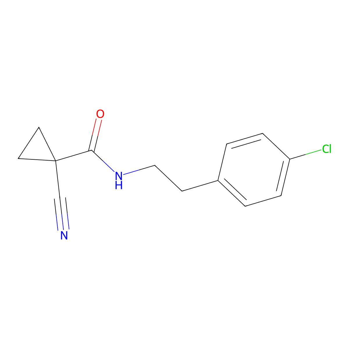 N-(4-chlorophenethyl)-1-cyanocyclopropanecarboxamide molecular structure, CAS 1226449-14-4