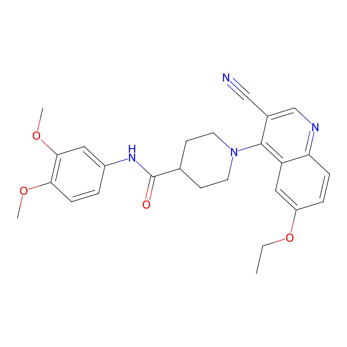 1-(3-cyano-6-ethoxyquinolin-4-yl)-N-(3,4-dimethoxyphenyl)piperidine-4-carboxamide molecular structure, CAS 1226449-45-1