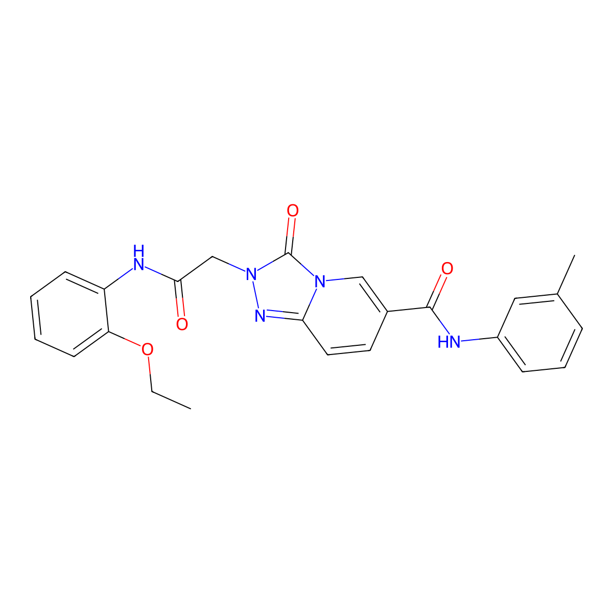 2-{[(2-ethoxyphenyl)carbamoyl]methyl}-N-(3-methylphenyl)-3-oxo-2H,3H-[1,2,4]triazolo[4,3-a]pyridine-6-carboxamide molecular structure, CAS 1226449-63-3