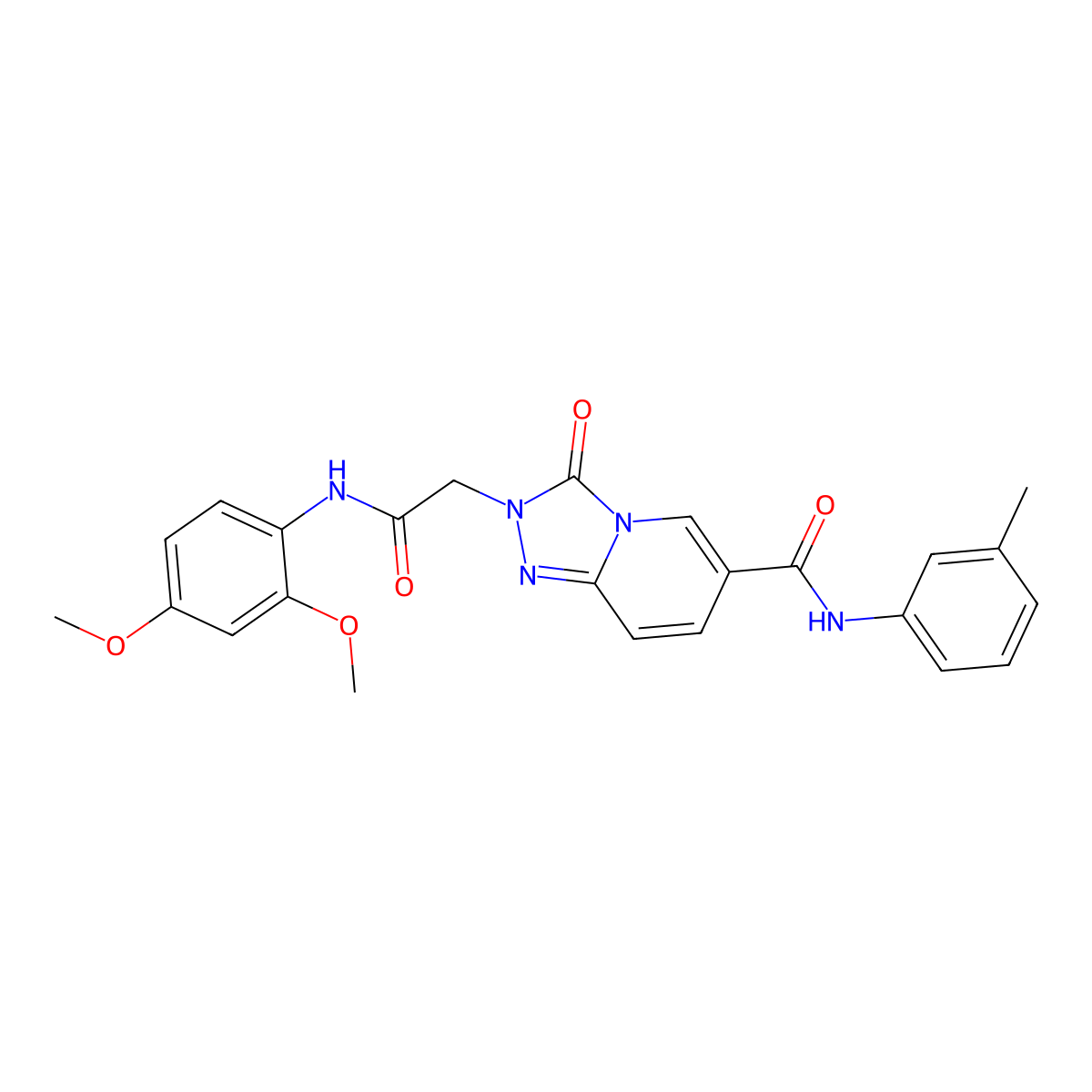 2-{[(2,4-dimethoxyphenyl)carbamoyl]methyl}-N-(3-methylphenyl)-3-oxo-2H,3H-[1,2,4]triazolo[4,3-a]pyridine-6-carboxamide molecular structure, CAS 1226449-92-8