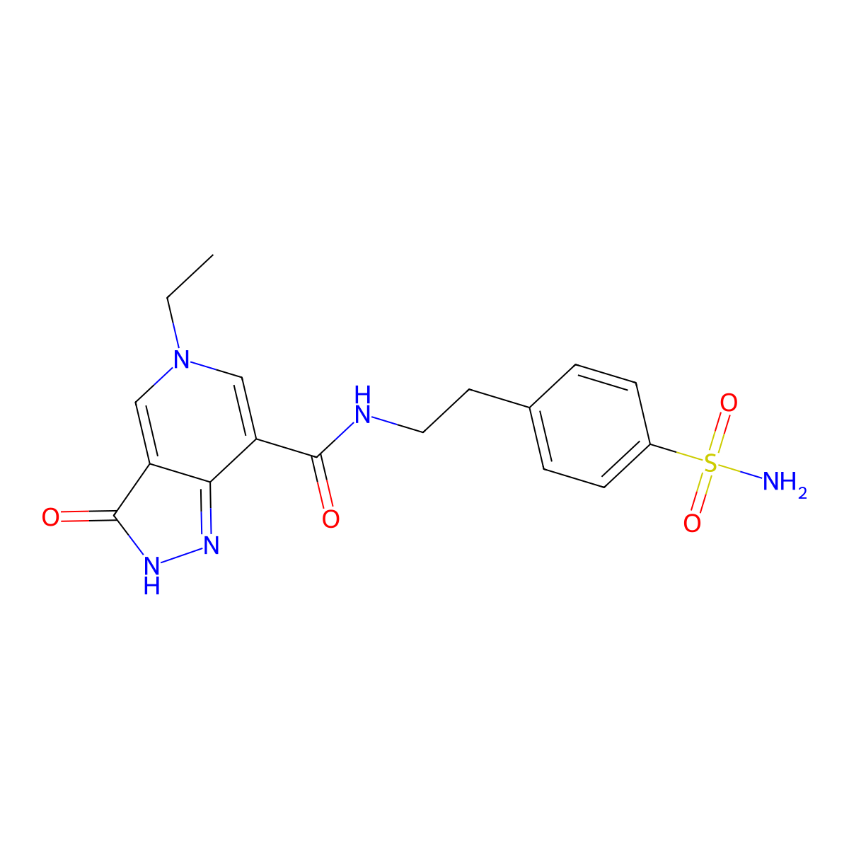 5-ethyl-3-oxo-N-(4-sulfamoylphenethyl)-3,5-dihydro-2H-pyrazolo[4,3-c]pyridine-7-carboxamide molecular structure, CAS 1226450-11-8