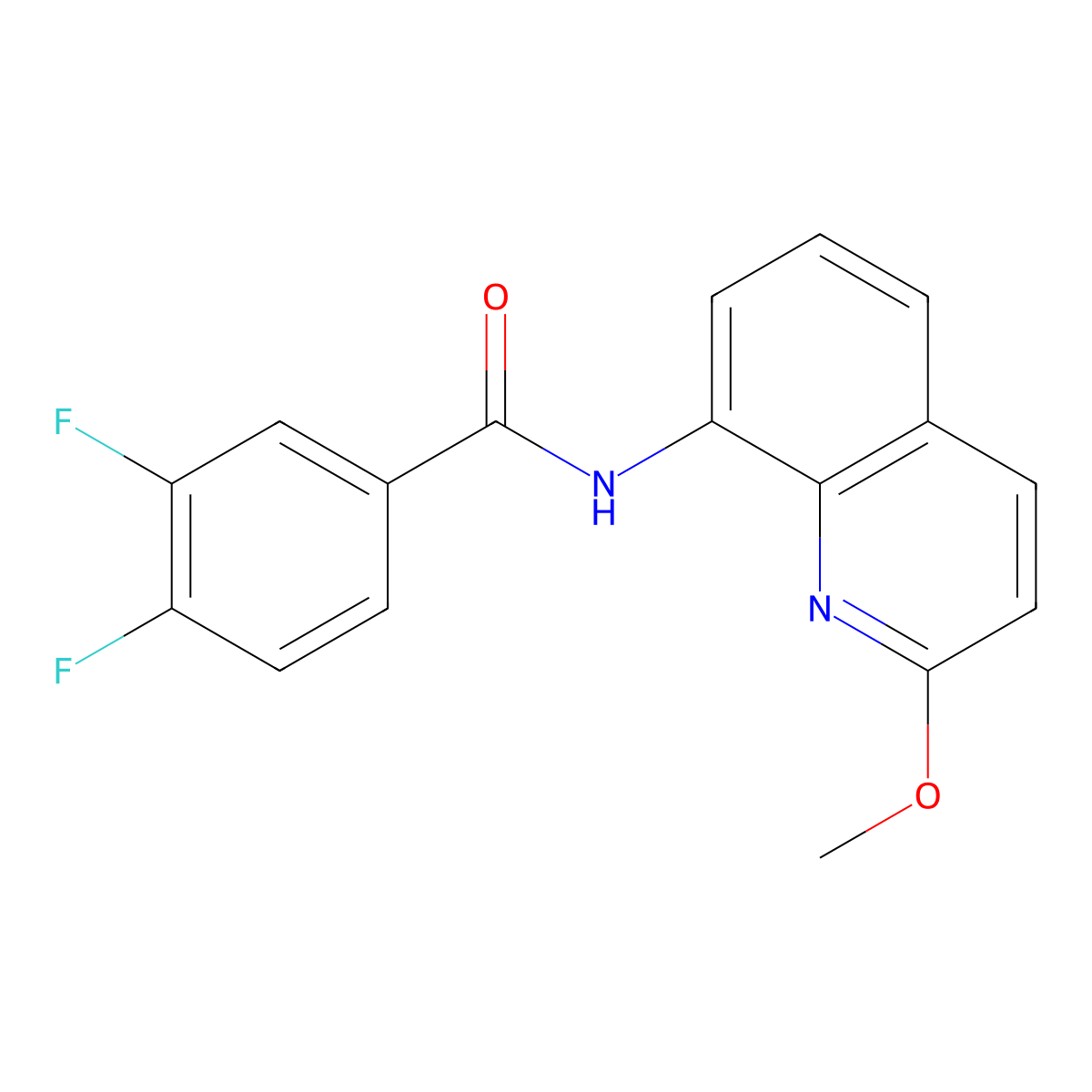 3,4-difluoro-N-(2-methoxyquinolin-8-yl)benzamide molecular structure, CAS 1226450-24-3