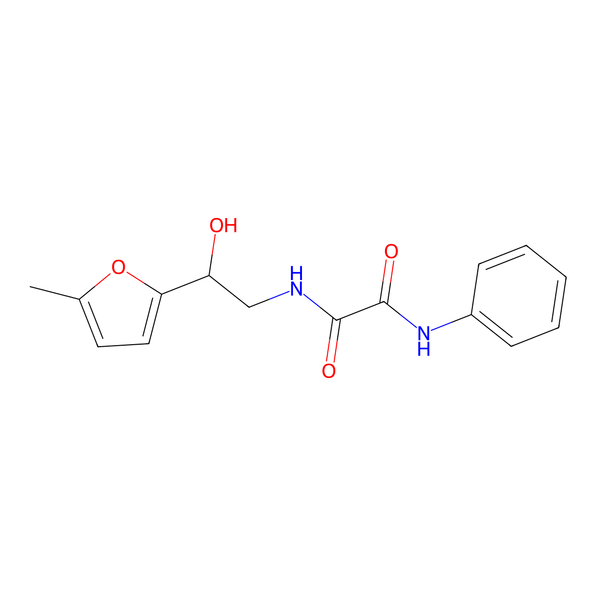 N1-(2-hydroxy-2-(5-methylfuran-2-yl)ethyl)-N2-phenyloxalamide molecular structure, CAS 1226450-85-6