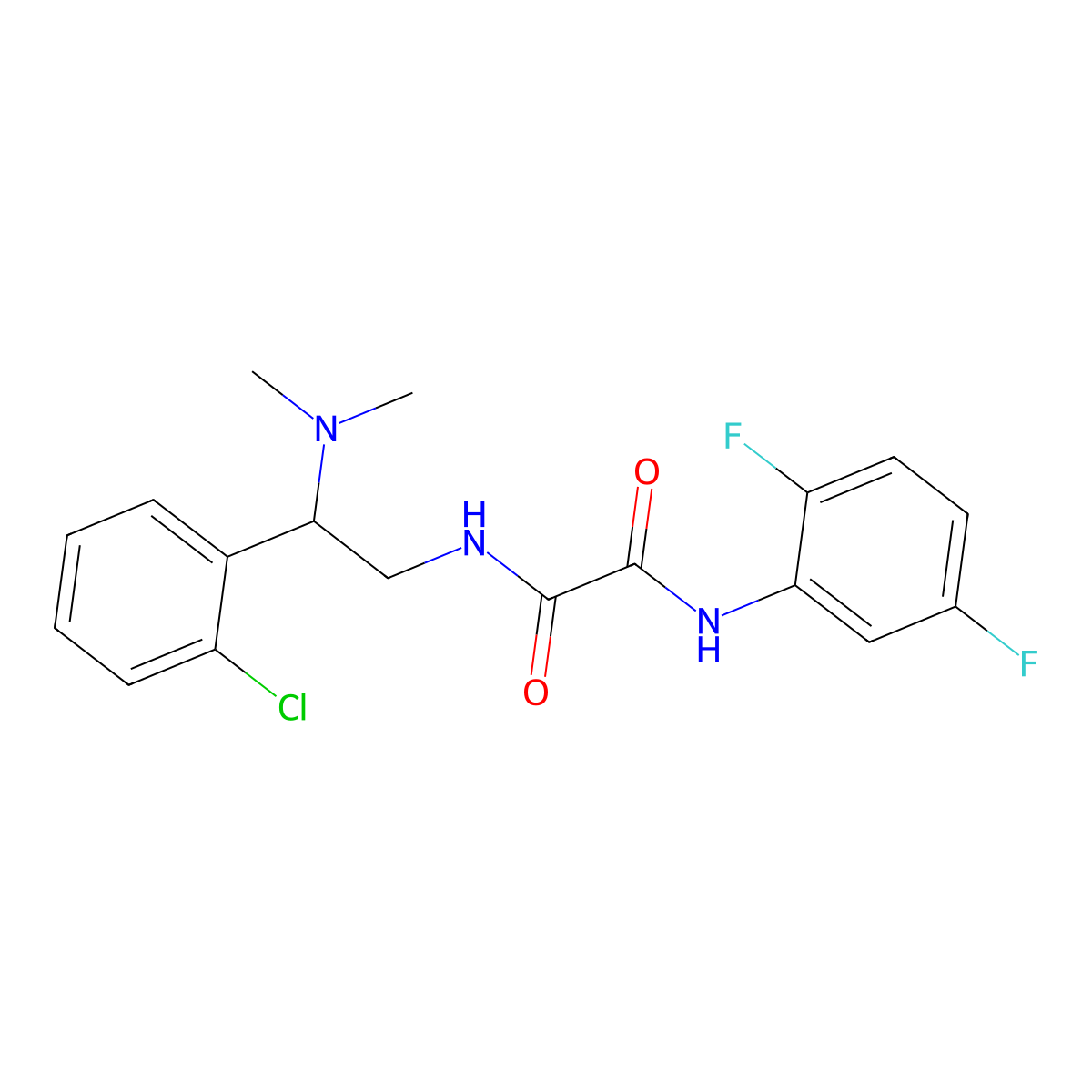 N1-(2-(2-chlorophenyl)-2-(dimethylamino)ethyl)-N2-(2,5-difluorophenyl)oxalamide molecular structure, CAS 1226451-50-8