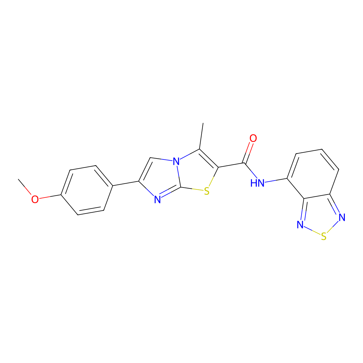 N-(benzo[c][1,2,5]thiadiazol-4-yl)-6-(4-methoxyphenyl)-3-methylimidazo[2,1-b]thiazole-2-carboxamide molecular structure, CAS 1226451-62-2