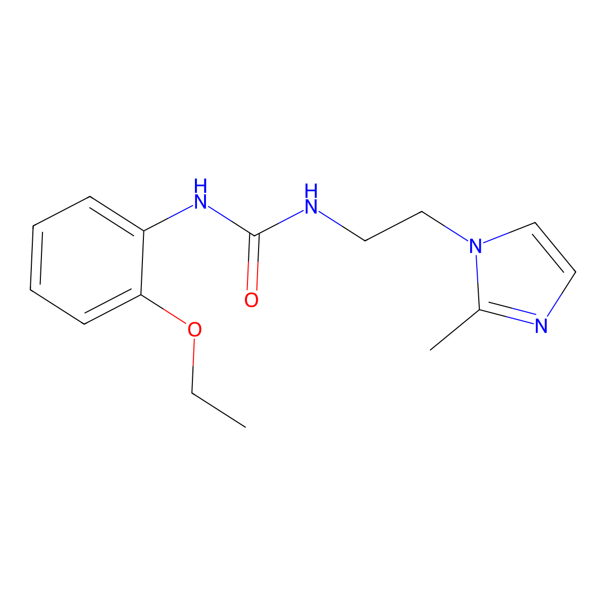 1-(2-ethoxyphenyl)-3-(2-(2-methyl-1H-imidazol-1-yl)ethyl)urea molecular structure, CAS 1226451-65-5