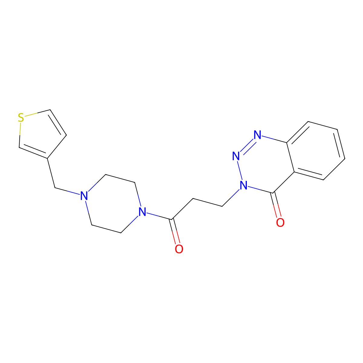 3-(3-oxo-3-(4-(thiophen-3-ylmethyl)piperazin-1-yl)propyl)benzo[d][1,2,3]triazin-4(3H)-one molecular structure, CAS 1226451-66-6