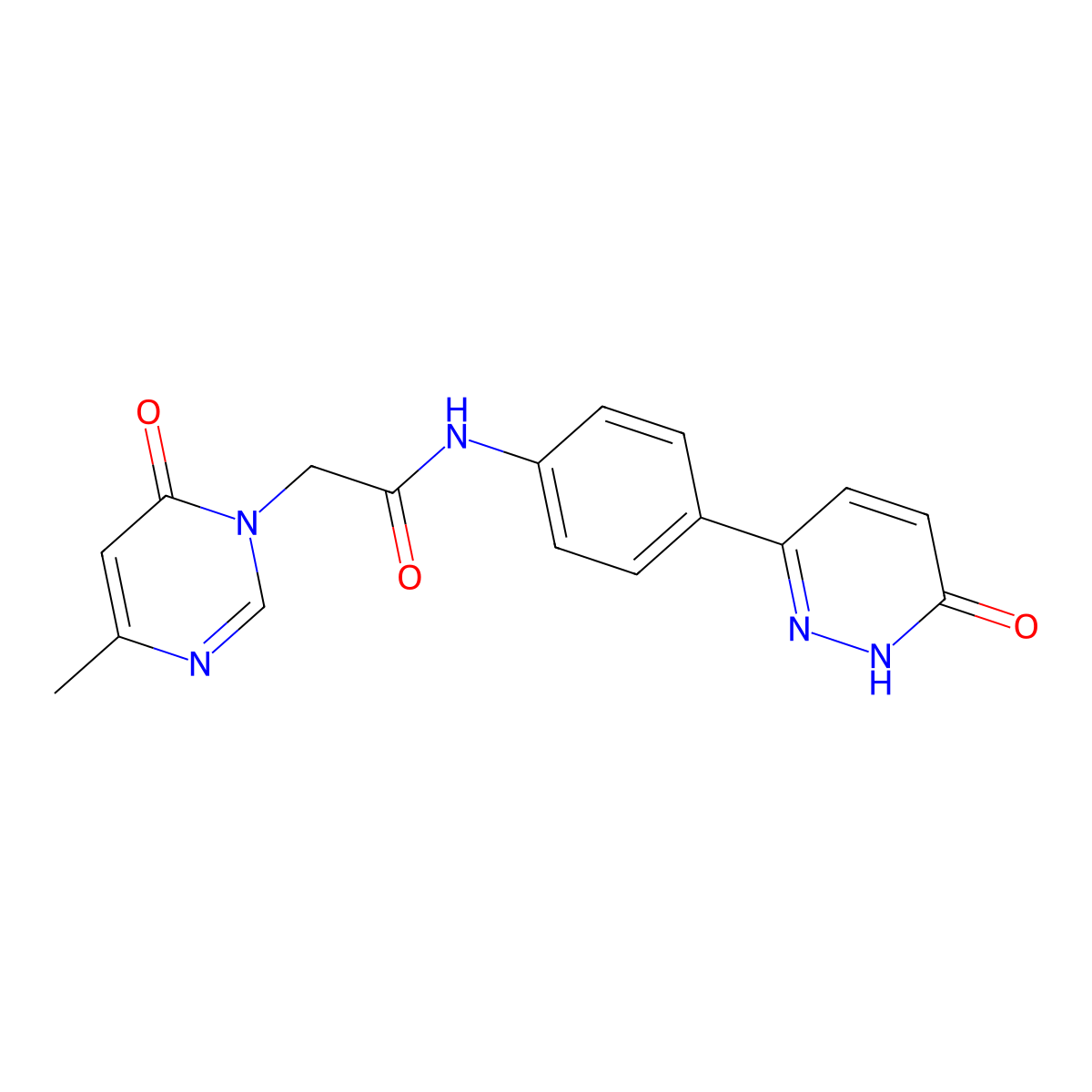 N-(4-(6-hydroxypyridazin-3-yl)phenyl)-2-(4-methyl-6-oxopyrimidin-1(6H)-yl)acetamide molecular structure, CAS 1226453-29-7