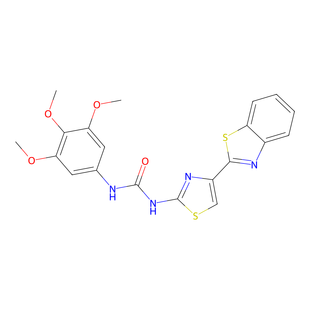 1-(4-(Benzo[d]thiazol-2-yl)thiazol-2-yl)-3-(3,4,5-trimethoxyphenyl)urea molecular structure, CAS 1226453-74-2