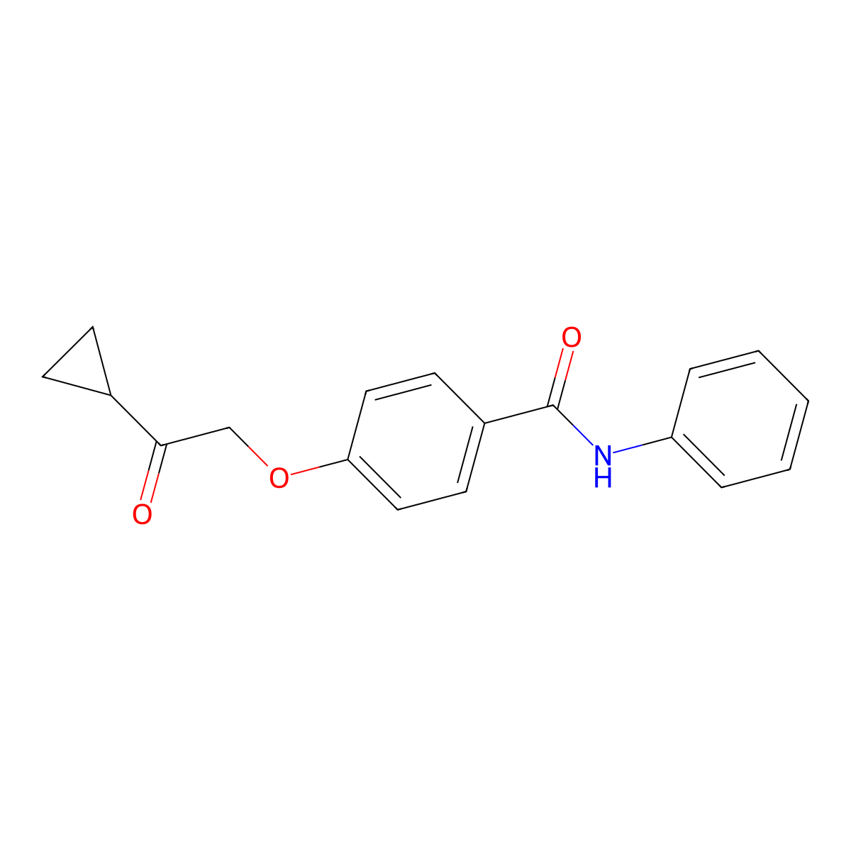 4-(2-cyclopropyl-2-oxoethoxy)-N-phenylbenzamide molecular structure, CAS 1226454-12-1
