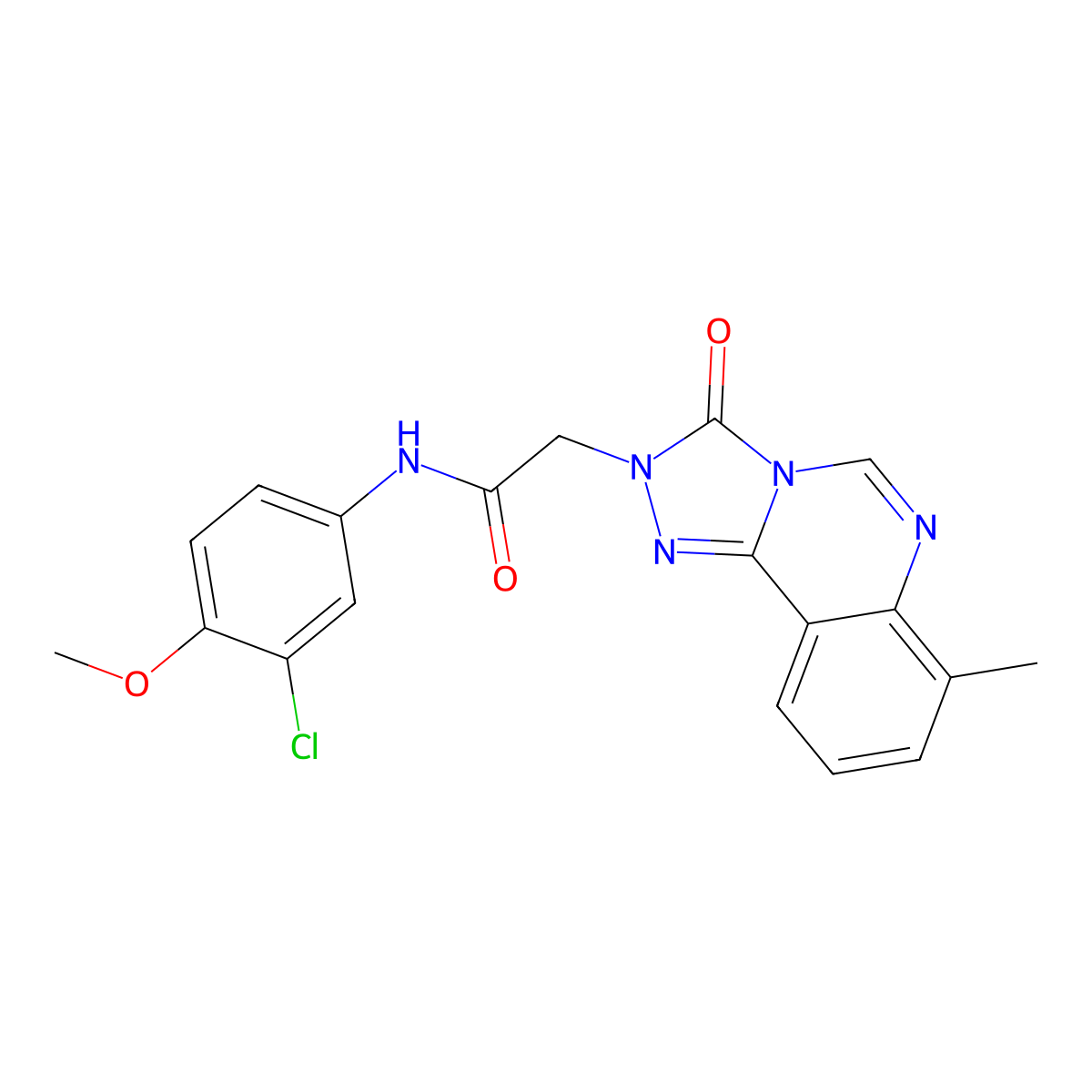 N-(3-chloro-4-methoxyphenyl)-2-(7-methyl-3-oxo-[1,2,4]triazolo[4,3-c]quinazolin-2(3H)-yl)acetamide molecular structure, CAS 1226454-29-0