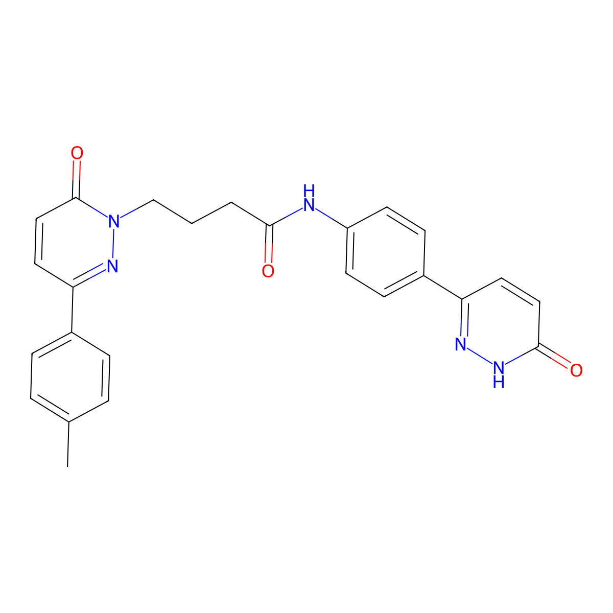 N-(4-(6-hydroxypyridazin-3-yl)phenyl)-4-(6-oxo-3-(p-tolyl)pyridazin-1(6H)-yl)butanamide molecular structure, CAS 1226454-67-6