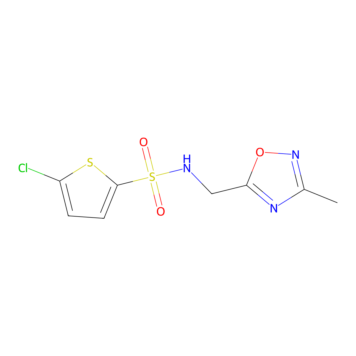 5-chloro-N-[(3-methyl-1,2,4-oxadiazol-5-yl)methyl]thiophene-2-sulfonamide molecular structure, CAS 1226455-12-4