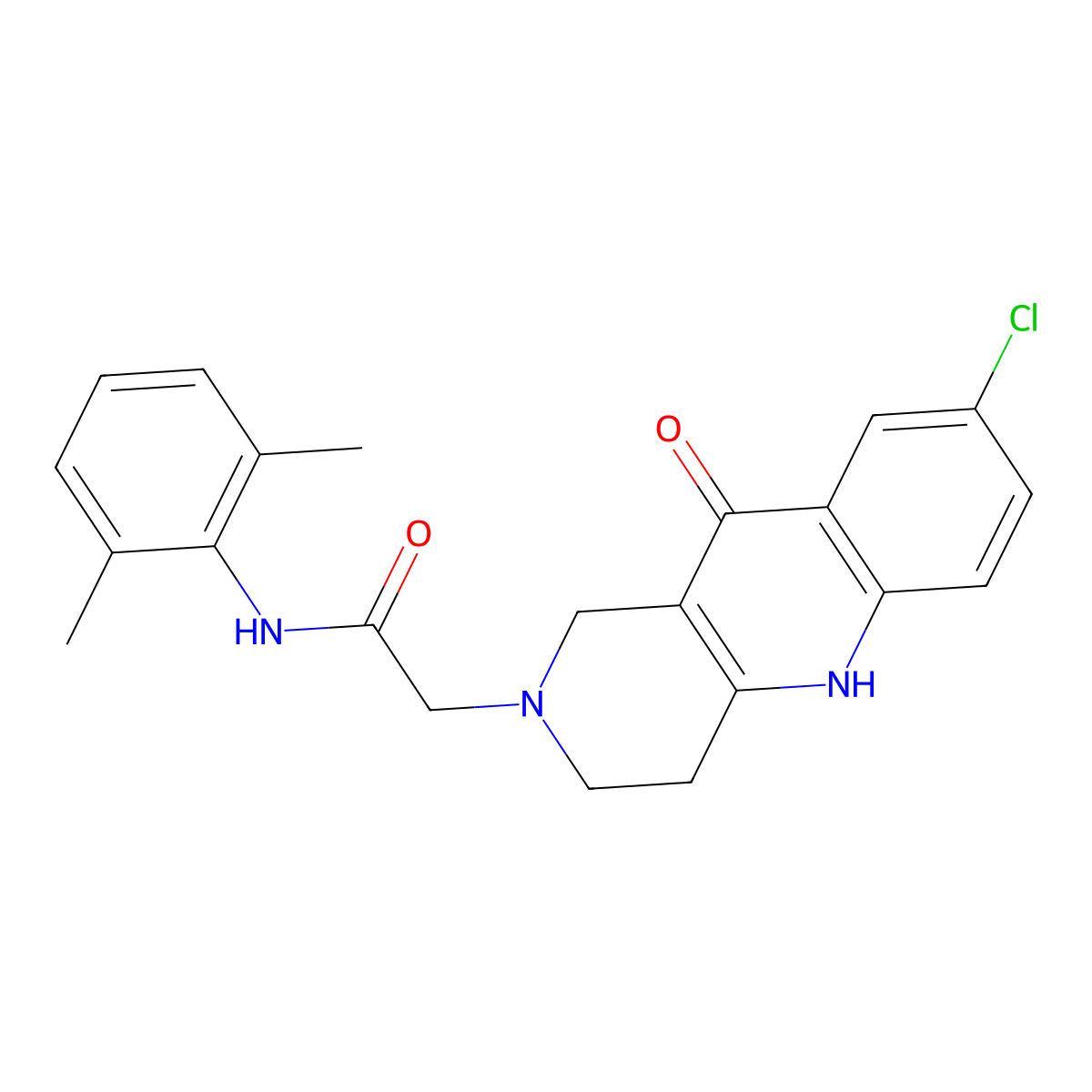 2-(8-chloro-10-oxo-3,4-dihydrobenzo[b][1,6]naphthyridin-2(1H,5H,10H)-yl)-N-(2,6-dimethylphenyl)acetamide molecular structure, CAS 1226455-28-2