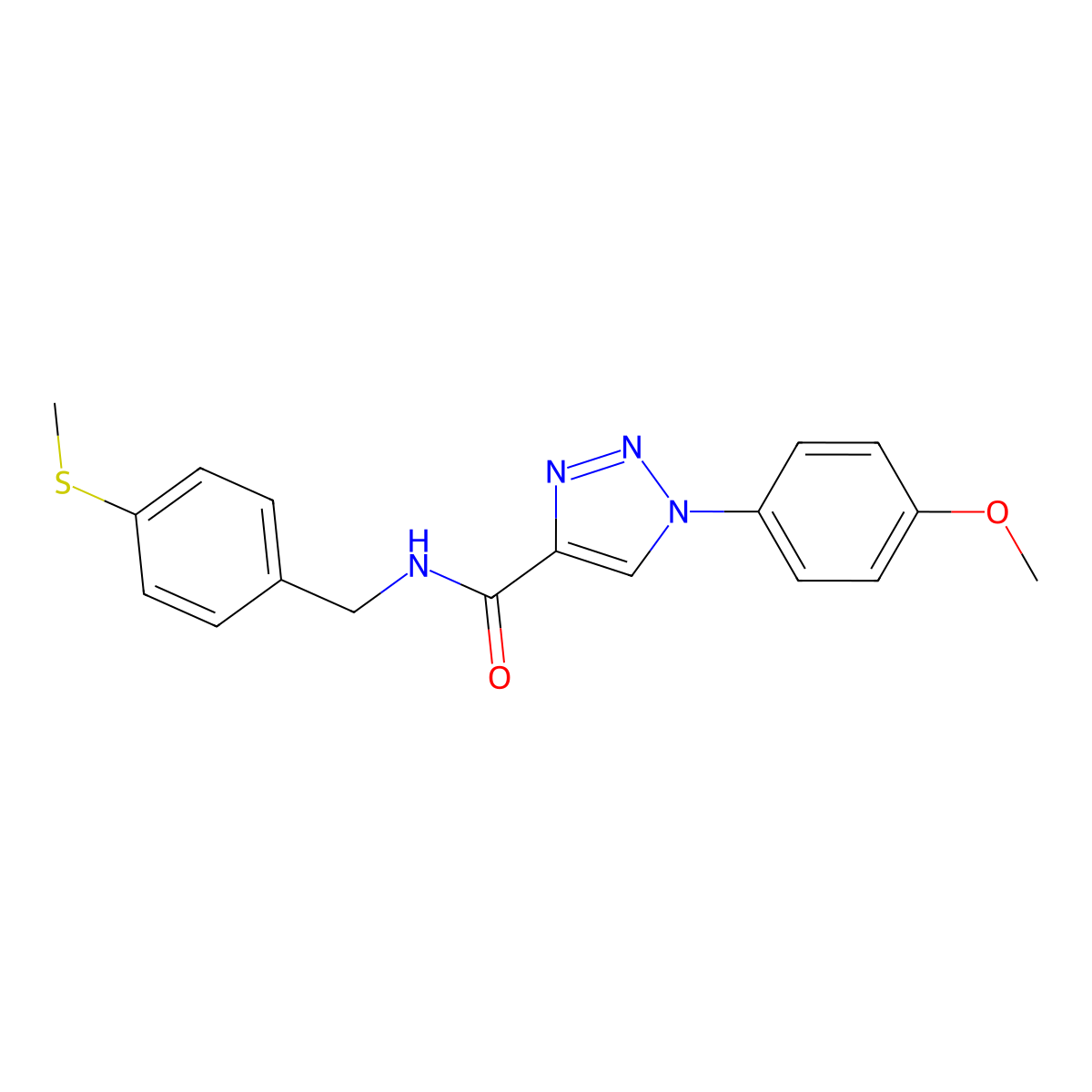 1-(4-methoxyphenyl)-N-{[4-(methylsulfanyl)phenyl]methyl}-1H-1,2,3-triazole-4-carboxamide molecular structure, CAS 1226455-31-7