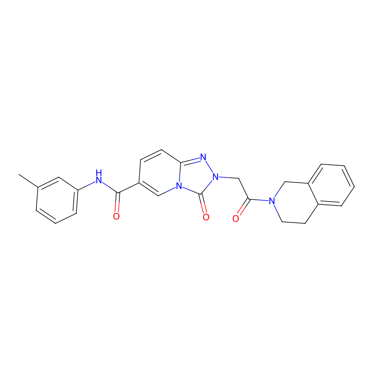N-(3-methylphenyl)-3-oxo-2-[2-oxo-2-(1,2,3,4-tetrahydroisoquinolin-2-yl)ethyl]-2H,3H-[1,2,4]triazolo[4,3-a]pyridine-6-carboxamide molecular structure, CAS 1226455-55-5