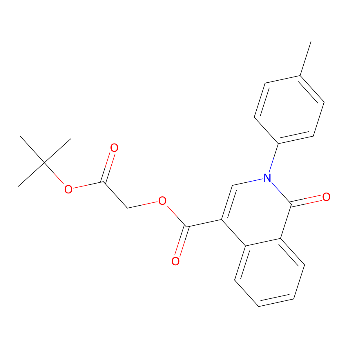 2-Tert-butoxy-2-oxoethyl 2-(4-methylphenyl)-1-oxo-1,2-dihydroisoquinoline-4-carboxylate molecular structure, CAS 1226455-67-9