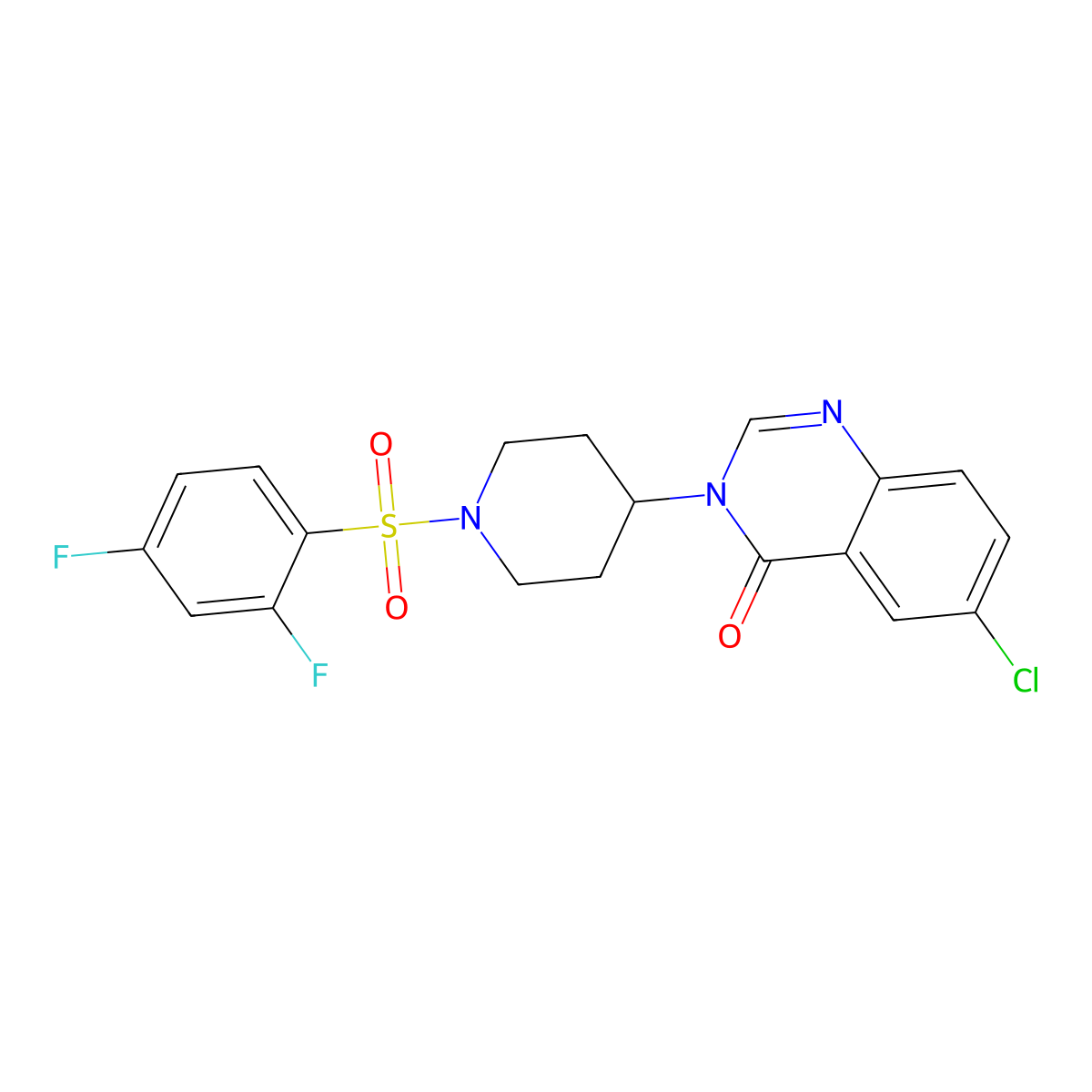 4-cyclohexyl-N-[2-(piperazin-1-ylsulfonyl)ethyl]-N-(tetrahydrofuran-2-ylmethyl)benzenesulfonamide molecular structure, CAS 1226455-80-6