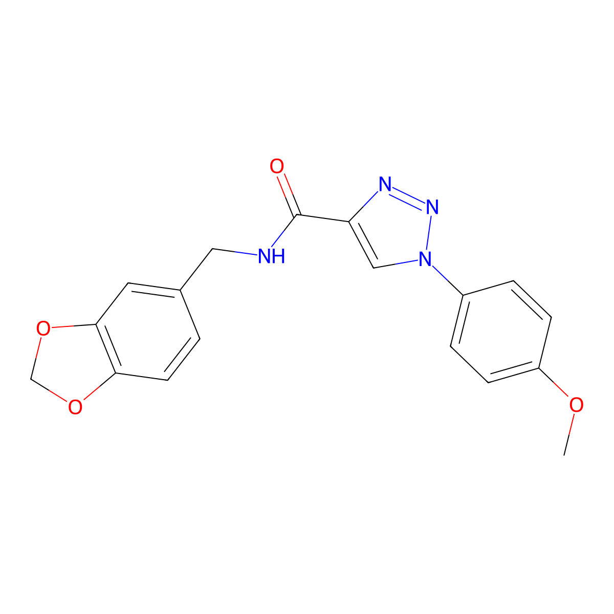 N-(1,3-benzodioxol-5-ylmethyl)-1-(4-methoxyphenyl)-1H-1,2,3-triazole-4-carboxamide molecular structure, CAS 1226455-97-5