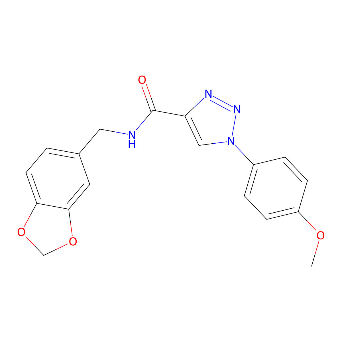N-(1,3-benzodioxol-5-ylmethyl)-1-(4-methoxyphenyl)-1H-1,2,3-triazole-4-carboxamide molecular structure, CAS 1226455-97-5