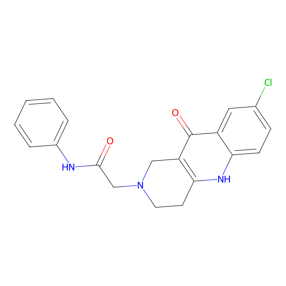 2-(8-chloro-10-oxo-3,4-dihydrobenzo[b][1,6]naphthyridin-2(1H,5H,10H)-yl)-N-phenylacetamide molecular structure, CAS 1226456-01-4