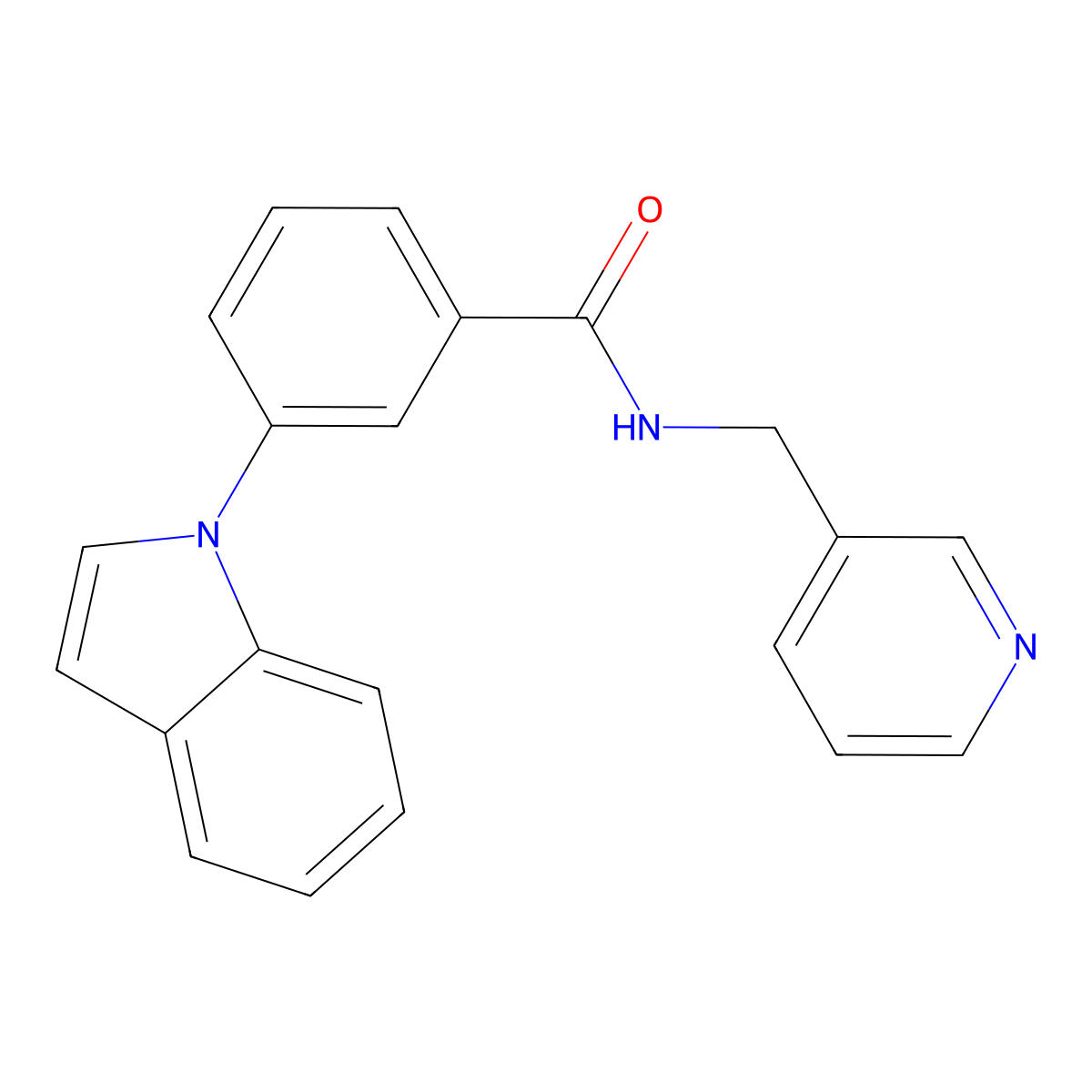 3-(1H-indol-1-yl)-N-(pyridin-3-ylmethyl)benzamide molecular structure, CAS 1226456-03-6