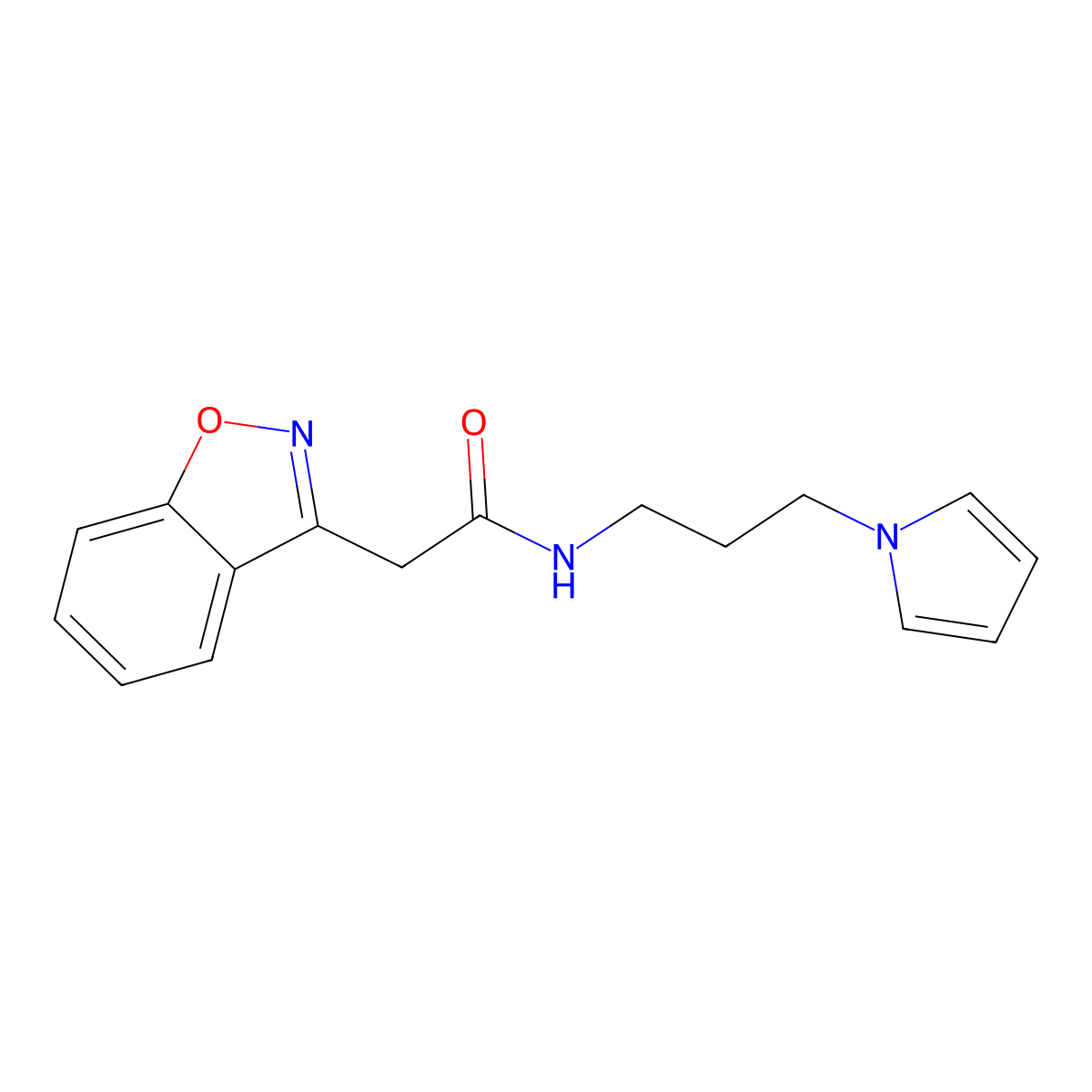 N-(3-(1H-pyrrol-1-yl)propyl)-2-(benzo[d]isoxazol-3-yl)acetamide molecular structure, CAS 1226457-51-7