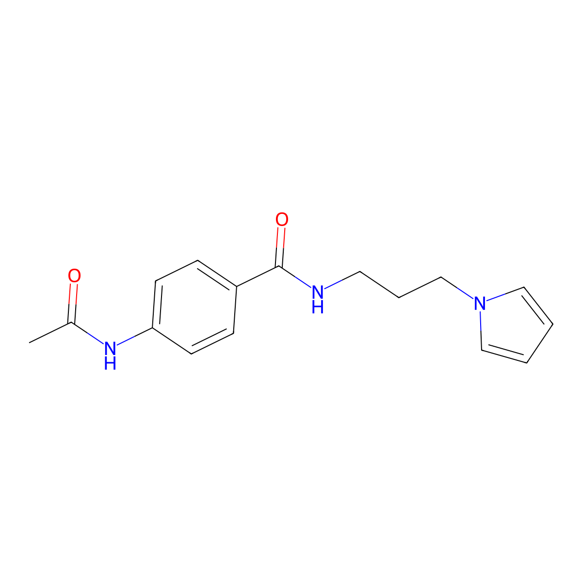 N-(3-(1H-pyrrol-1-yl)propyl)-4-acetamidobenzamide molecular structure, CAS 1226457-72-2