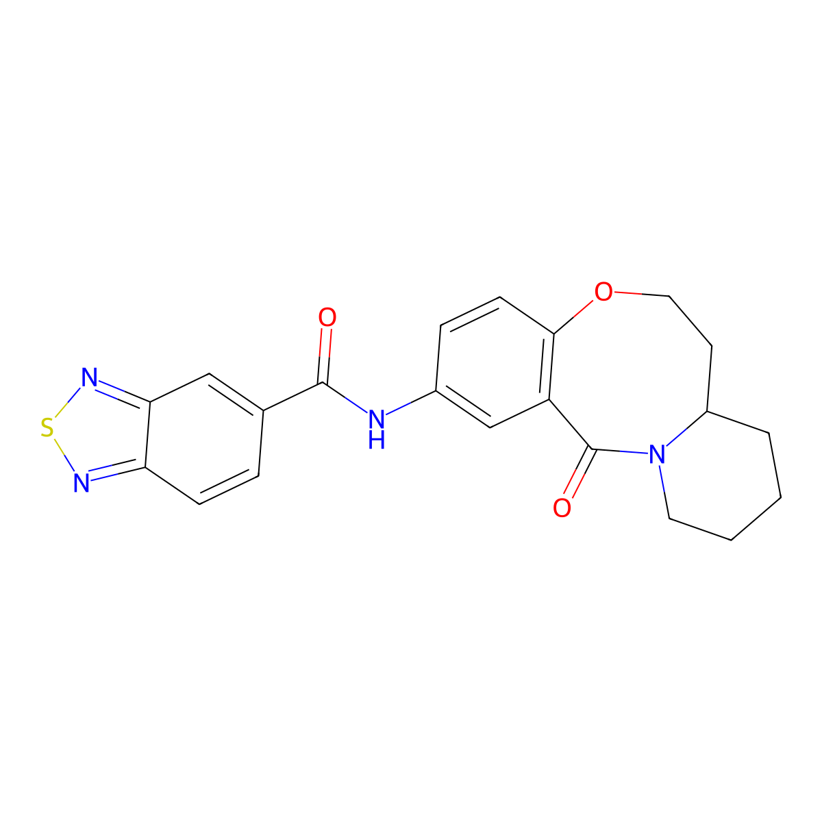 N-{2-oxo-9-oxa-1-azatricyclo[10.4.0.0^{3,8}]hexadeca-3,5,7-trien-5-yl}-2,1,3-benzothiadiazole-5-carboxamide molecular structure, CAS 1226458-05-4